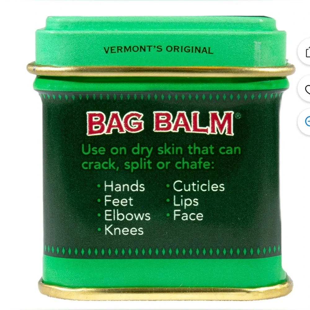 BAG BALM MINI TRAVEL SIZE SKIN LIP MOISTURIZER 1oz TIN VERMONT FARMERS GREEN RED